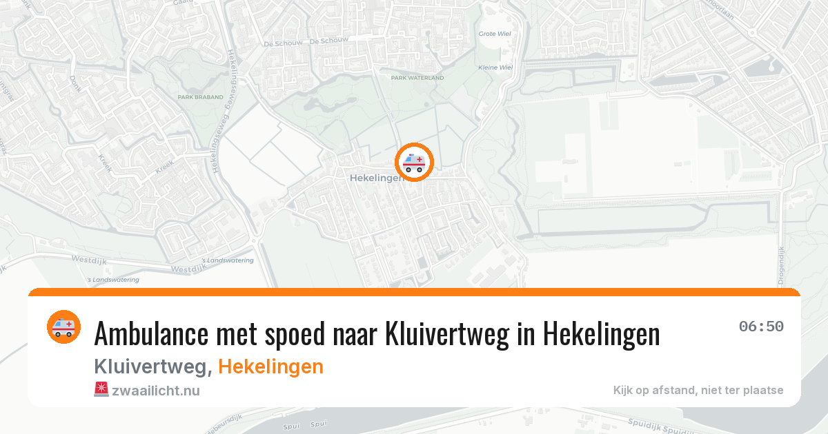 Ambulance met spoed naar Kluivertweg in Hekelingen — 26 jul 2026