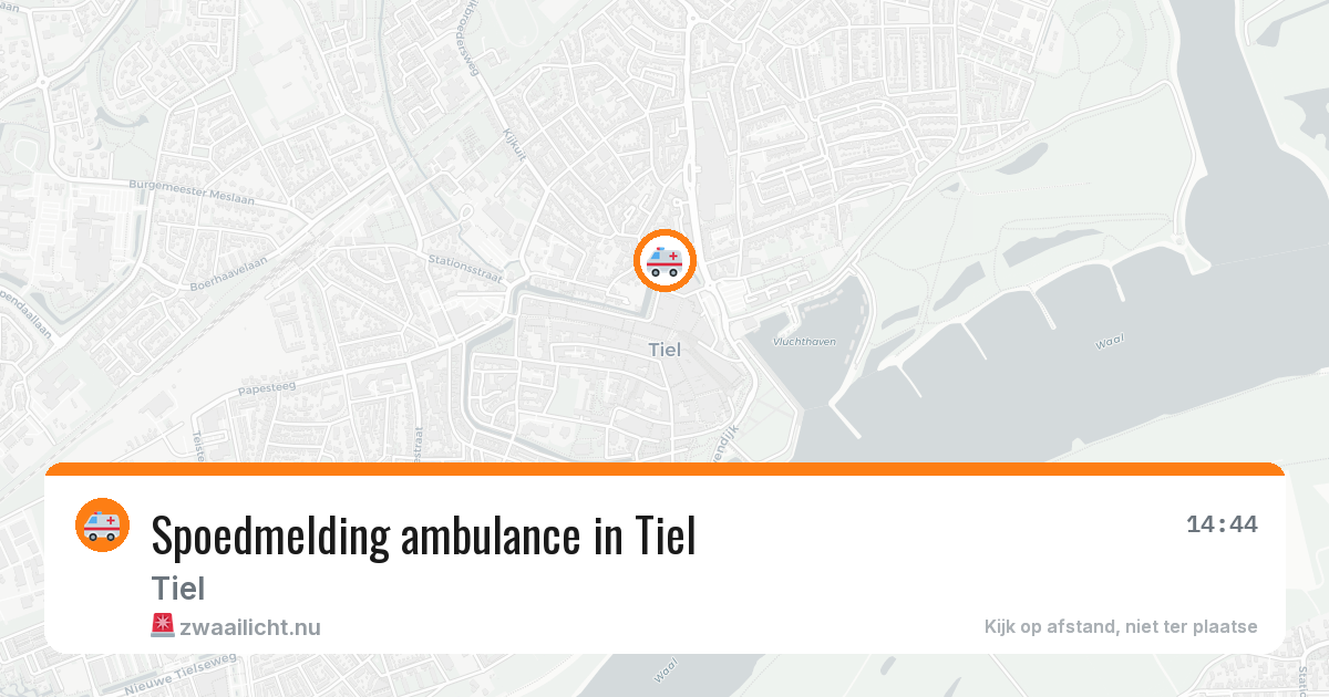 Spoedmelding ambulance in Tiel — 10 jul 2026