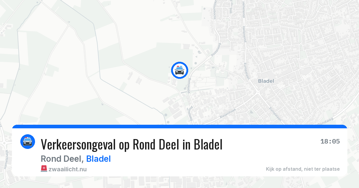 Verkeersongeval op Rond Deel in Bladel — 7 jul 2026