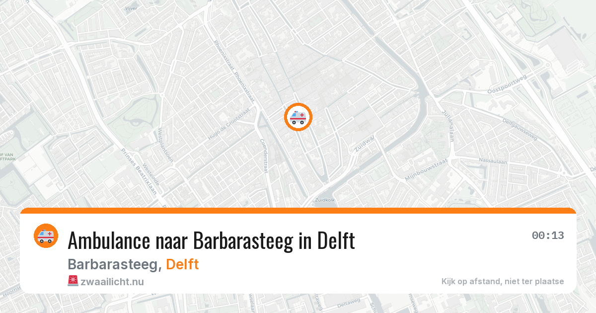 Ambulance naar Barbarasteeg in Delft — 31 mei 2026