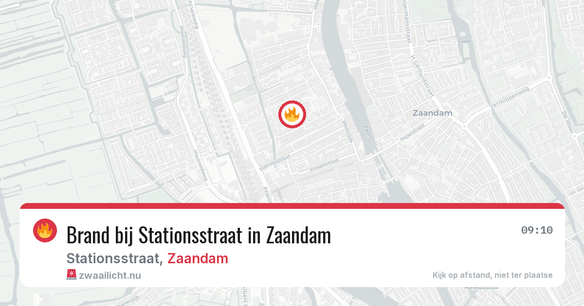 Brand bij Stationsstraat in Zaandam — 24 mei 2026
