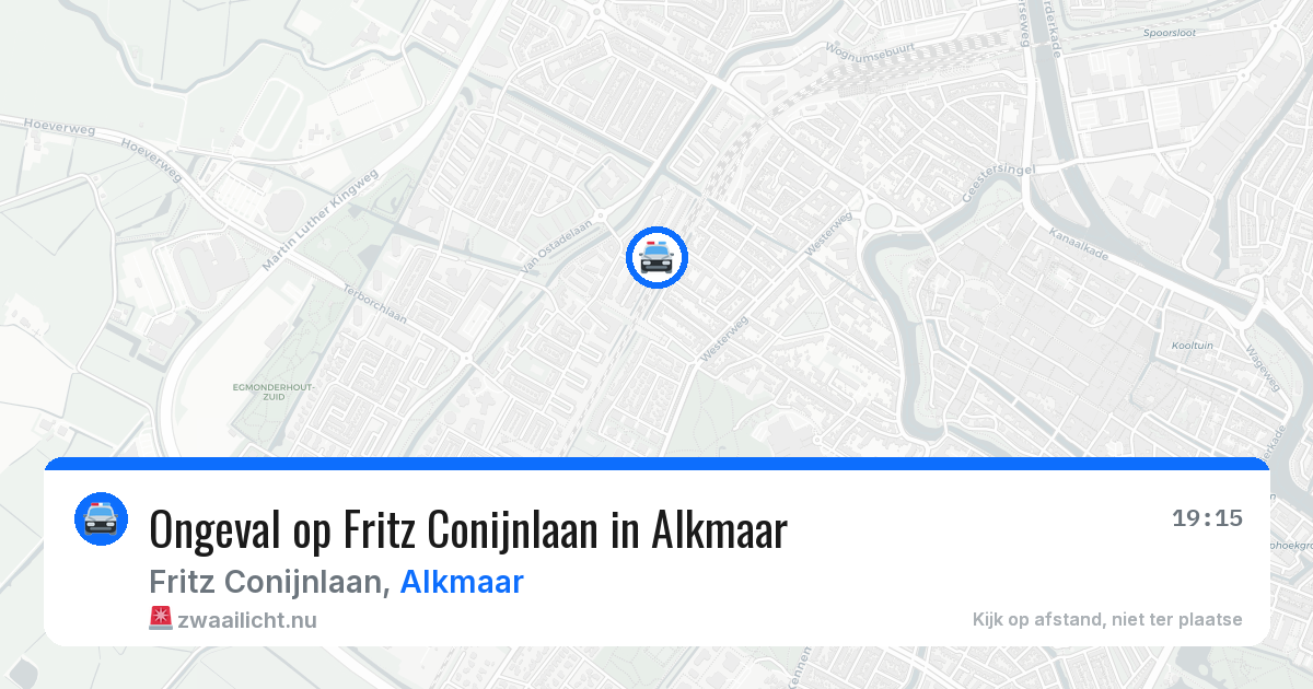 Ongeval op Fritz Conijnlaan in Alkmaar — 12 jul 2026
