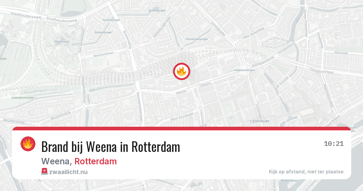 Brand bij Weena in Rotterdam — 7 mei 2026