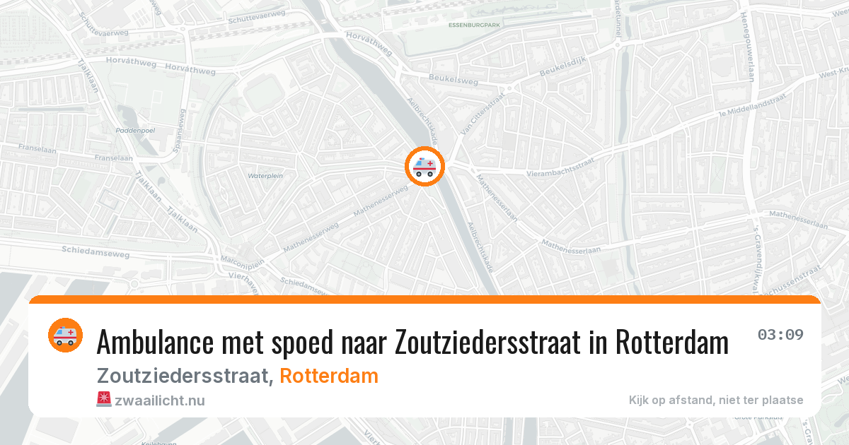 Ambulance met spoed naar Zoutziedersstraat in Rotterdam — 11 jul 2026