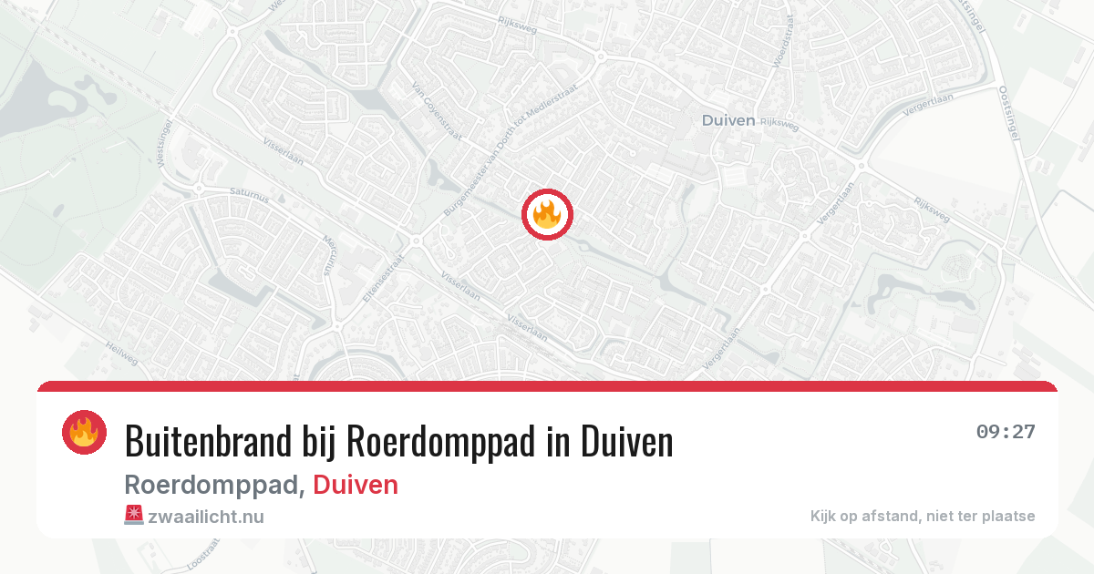 Buitenbrand bij Roerdomppad in Duiven — 6 jul 2026