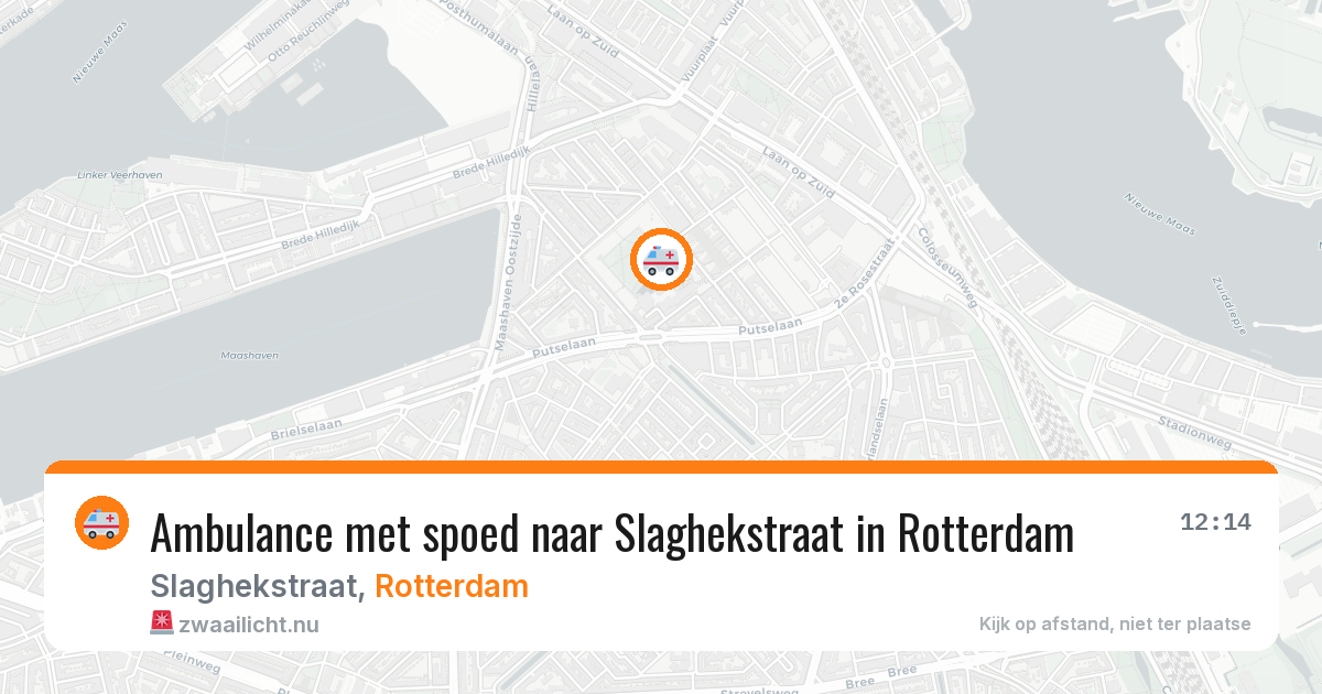 Ambulance met spoed naar Slaghekstraat in Rotterdam — 28 mrt 2026