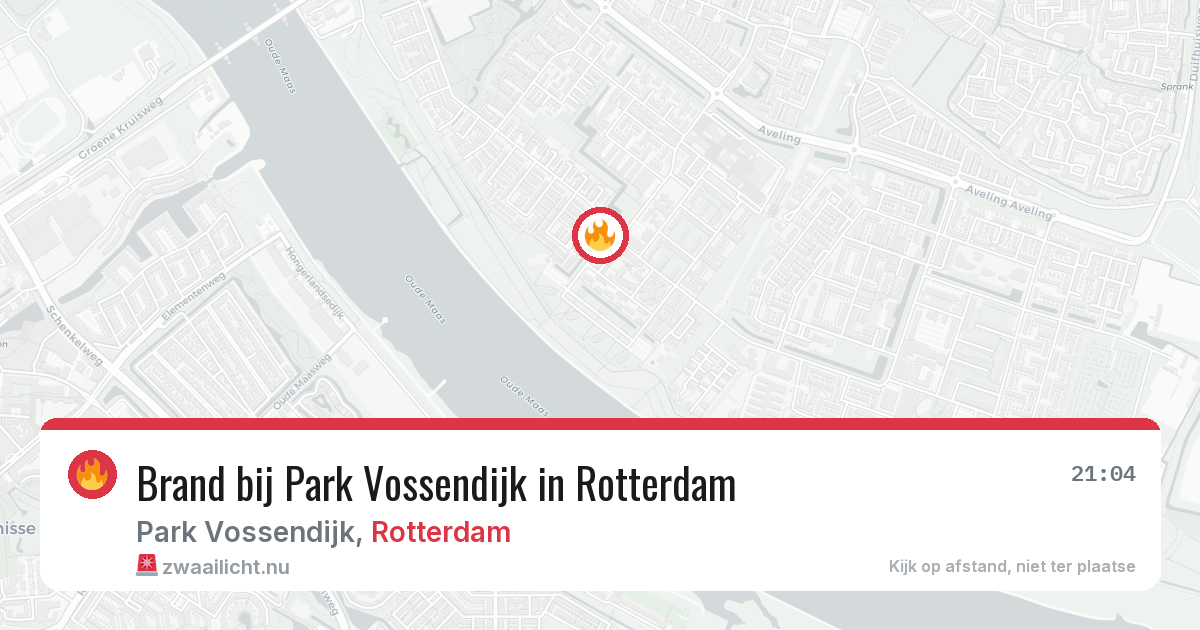 Brand bij Park Vossendijk in Rotterdam — 16 mei 2026