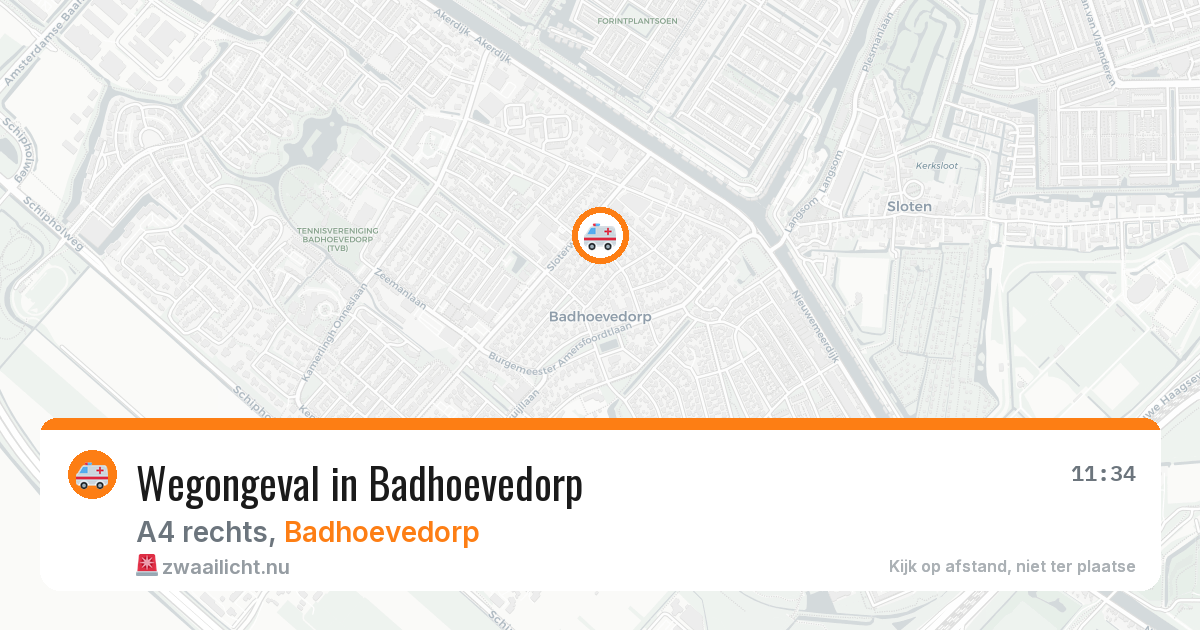 Wegongeval in Badhoevedorp — 5 apr 2026
