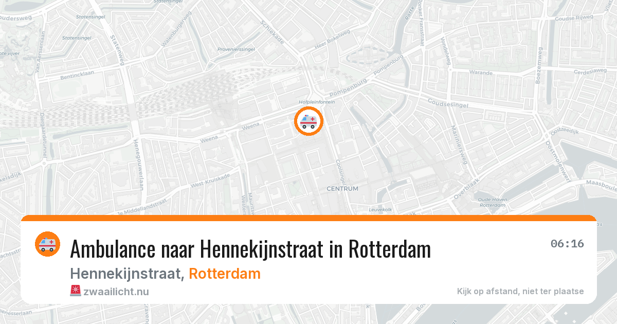 Ambulance naar Hennekijnstraat in Rotterdam — 23 jul 2026