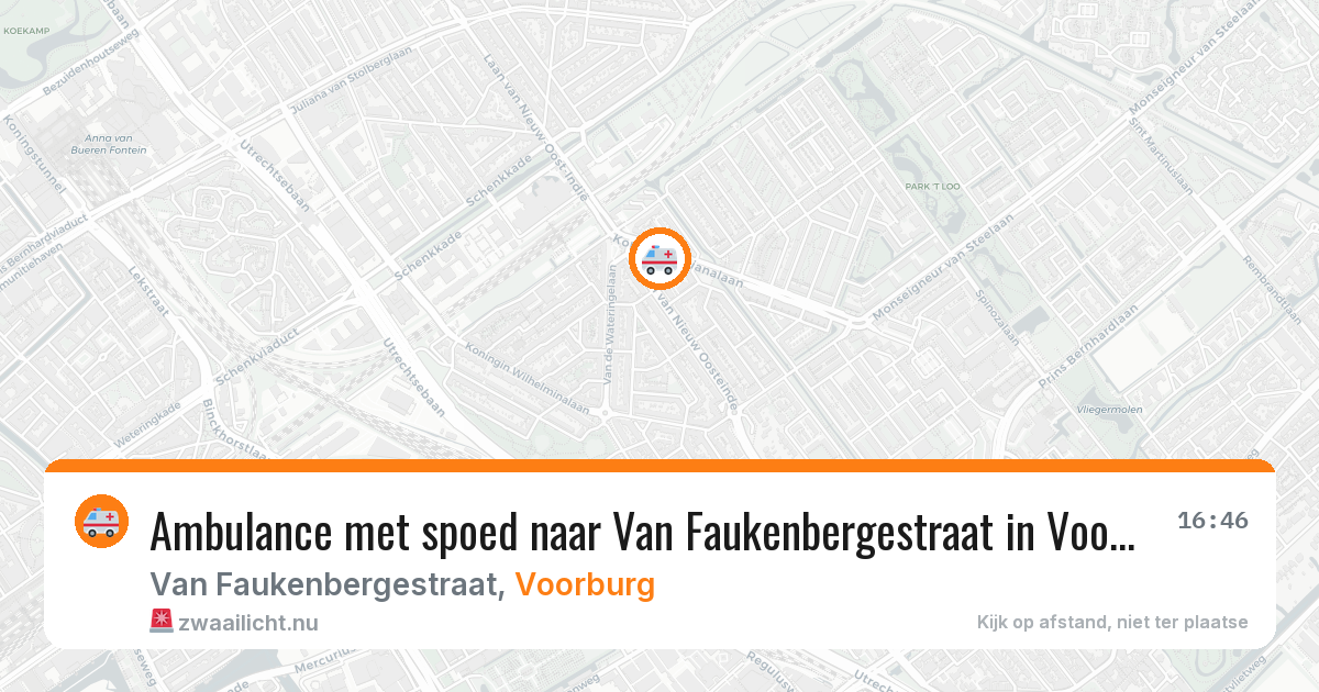 Ambulance met spoed naar Van Faukenbergestraat in Voorburg — 28 mei 2026