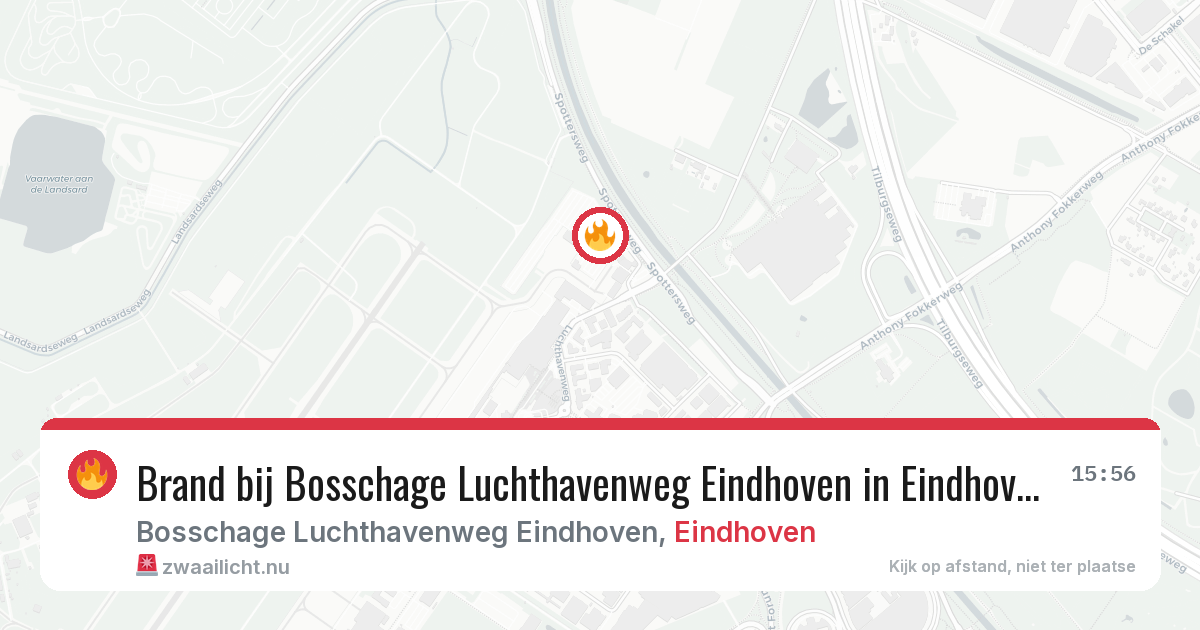 Brand bij Bosschage Luchthavenweg Eindhoven in Eindhoven — 23 jul 2026