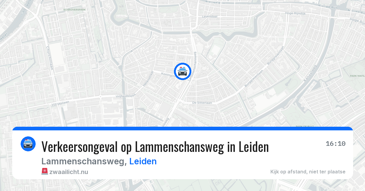 Verkeersongeval op Lammenschansweg in Leiden — 16 mrt 2026