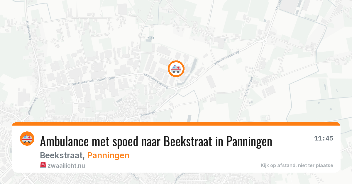 Ambulance met spoed naar Beekstraat in Panningen — 10 jul 2026