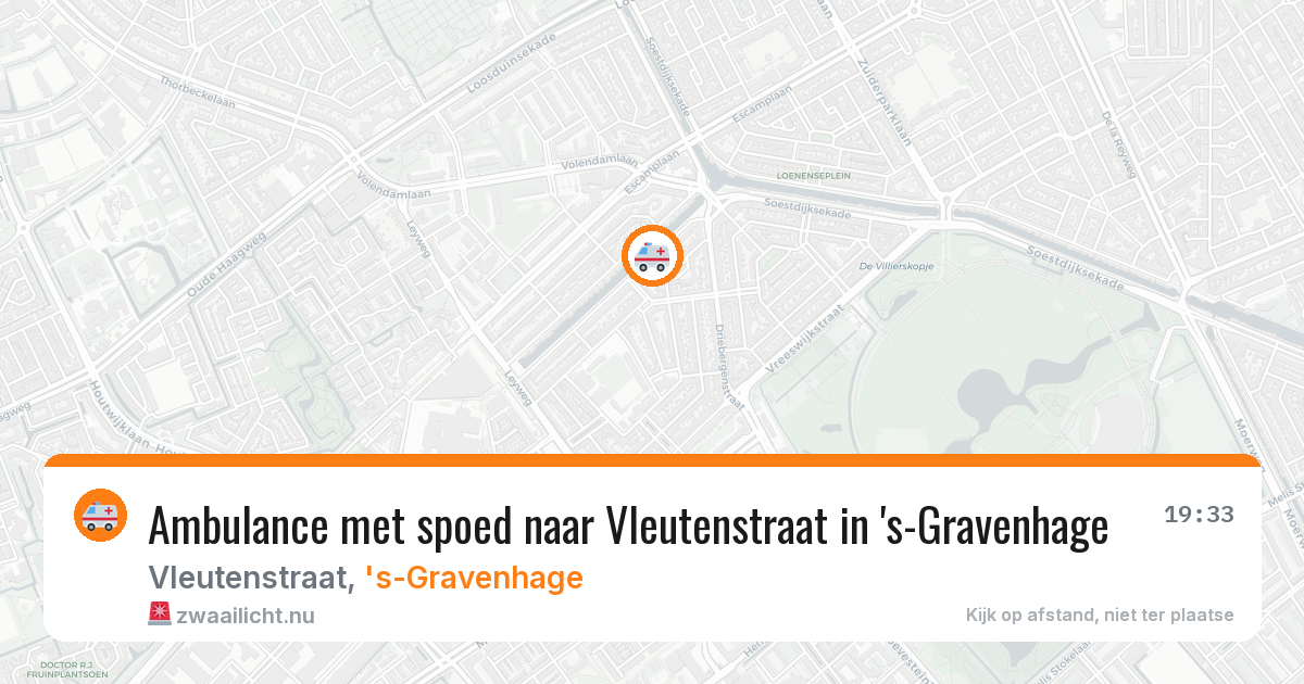 Ambulance met spoed naar Vleutenstraat in 's-Gravenhage — 24 mei 2026