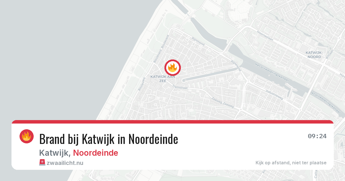 Brand bij Katwijk in Noordeinde — 14 jul 2026