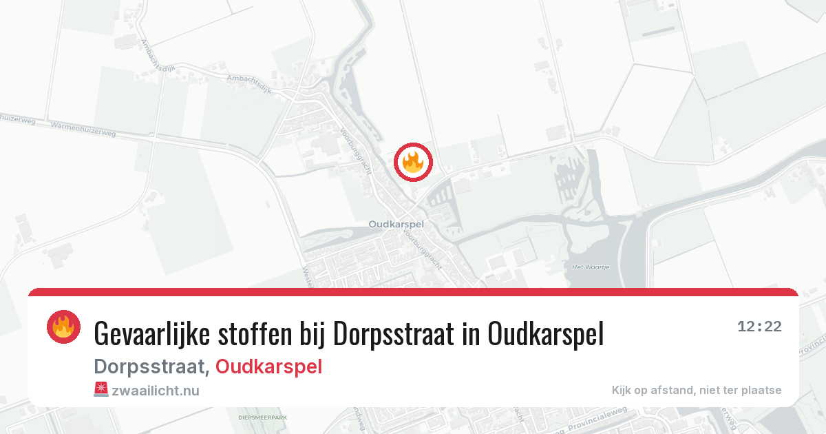 Gevaarlijke stoffen bij Dorpsstraat in Oudkarspel — 11 mrt 2026