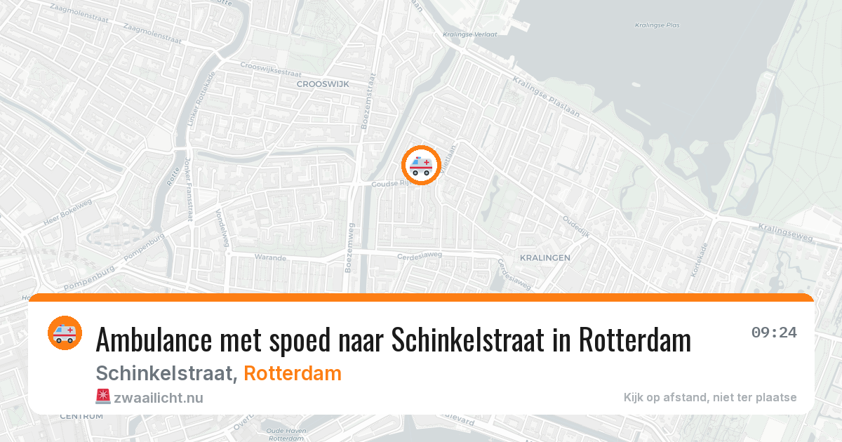 Ambulance met spoed naar Schinkelstraat in Rotterdam — 3 jun 2026
