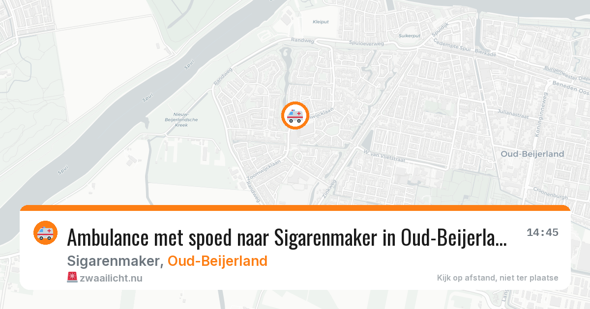 Ambulance met spoed naar Sigarenmaker in Oud-Beijerland — 7 mei 2026