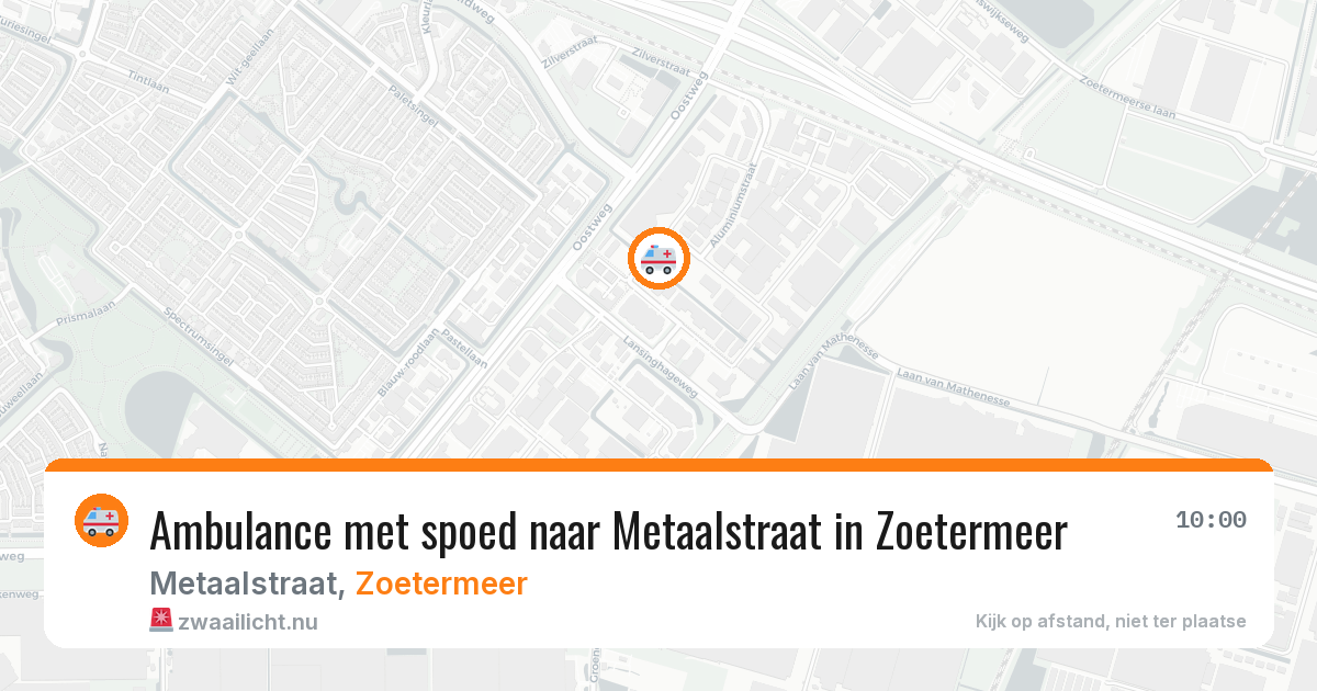 Ambulance met spoed naar Metaalstraat in Zoetermeer — 6 jul 2026