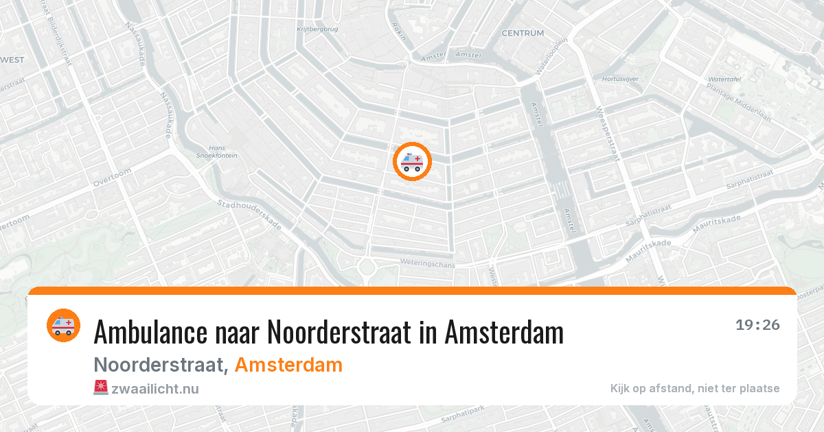 Ambulance naar Noorderstraat in Amsterdam — 10 jul 2026