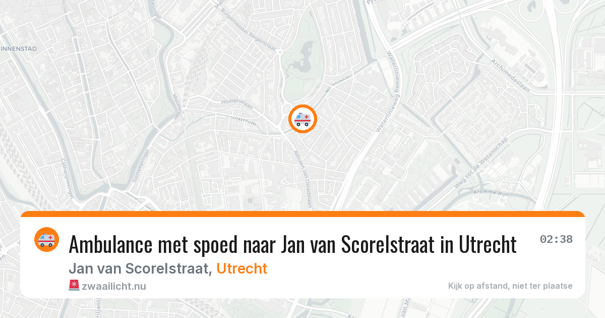Ambulance met spoed naar Jan van Scorelstraat in Utrecht — 26 mei 2026