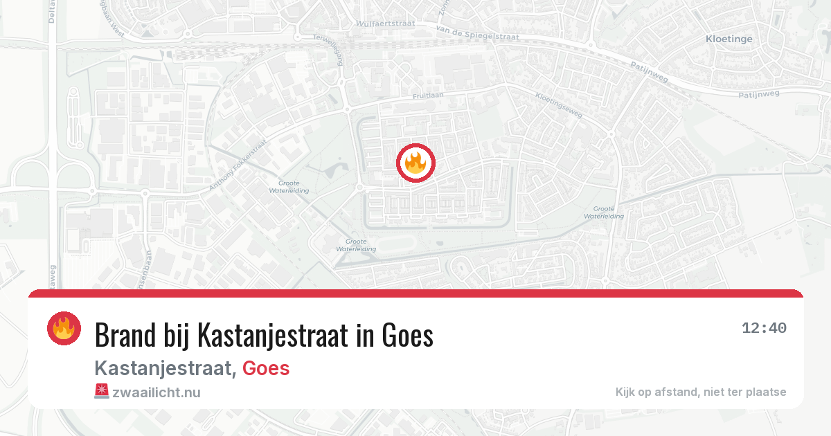 Brand bij Kastanjestraat in Goes — 11 feb 2026