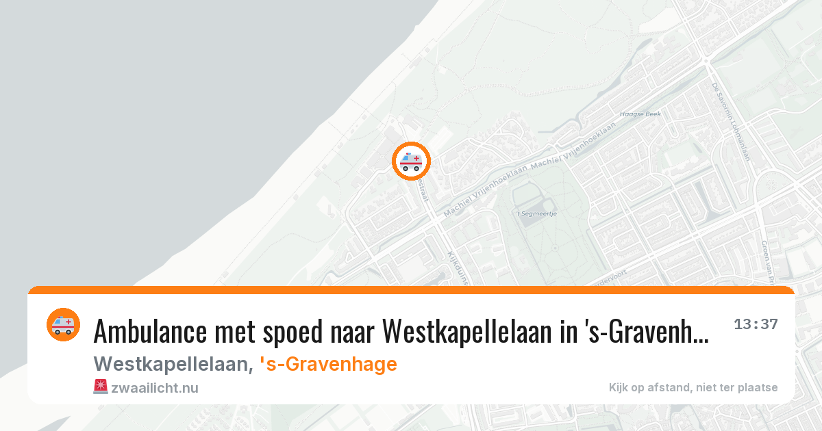 Ambulance met spoed naar Westkapellelaan in 's-Gravenhage — 25 jul 2026