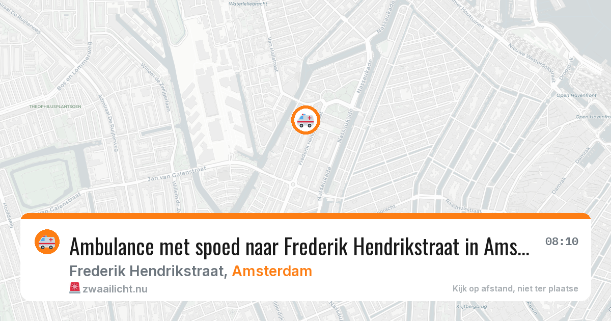 Ambulance met spoed naar Frederik Hendrikstraat in Amsterdam — 10 jul 2026