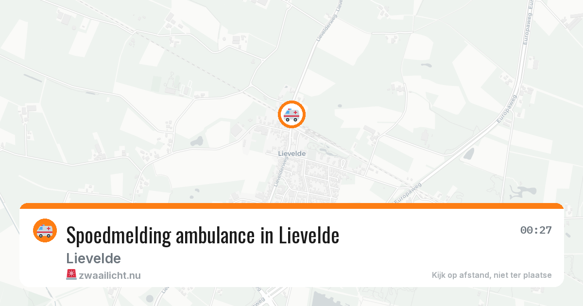 Spoedmelding ambulance in Lievelde — 20 jul 2026