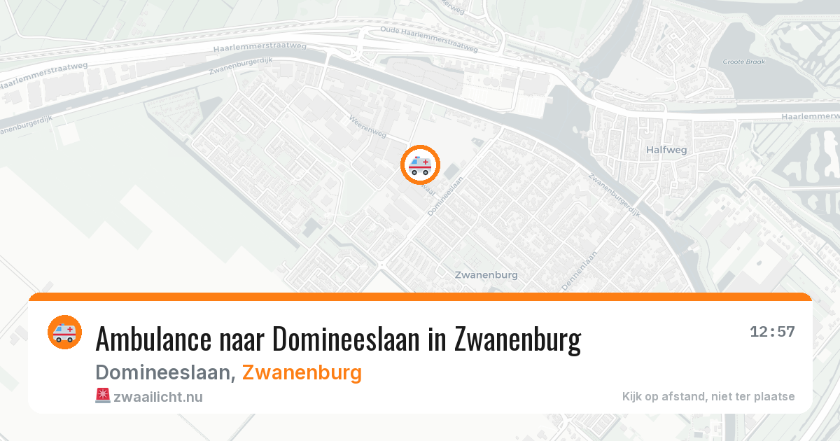 Ambulance naar Domineeslaan in Zwanenburg — 26 mrt 2026