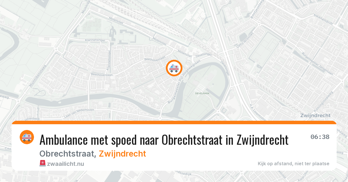 Ambulance met spoed naar Obrechtstraat in Zwijndrecht — 9 apr 2026