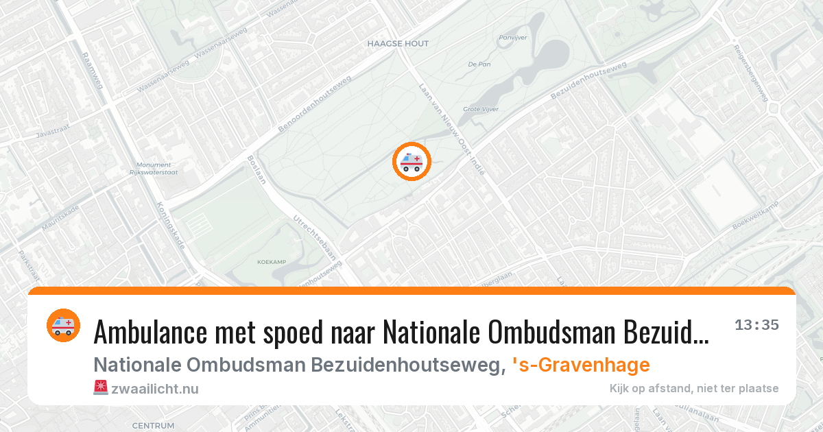 Ambulance met spoed naar Nationale Ombudsman Bezuidenhoutseweg in 's-Gravenhage — 4 feb 2026