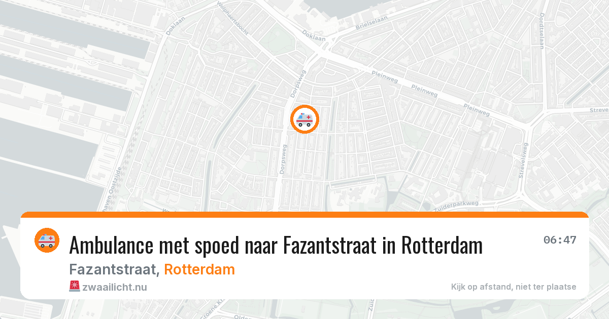 Ambulance met spoed naar Fazantstraat in Rotterdam — 14 jul 2026