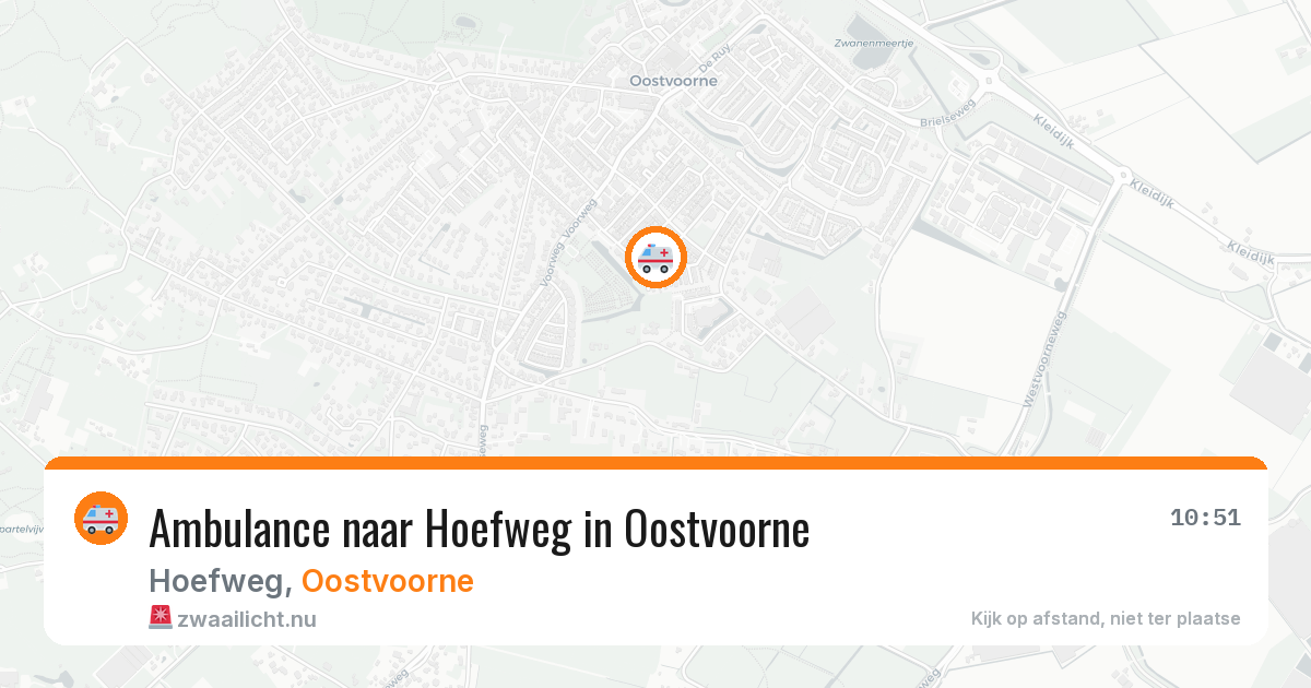 Ambulance naar Hoefweg in Oostvoorne — 10 jul 2026