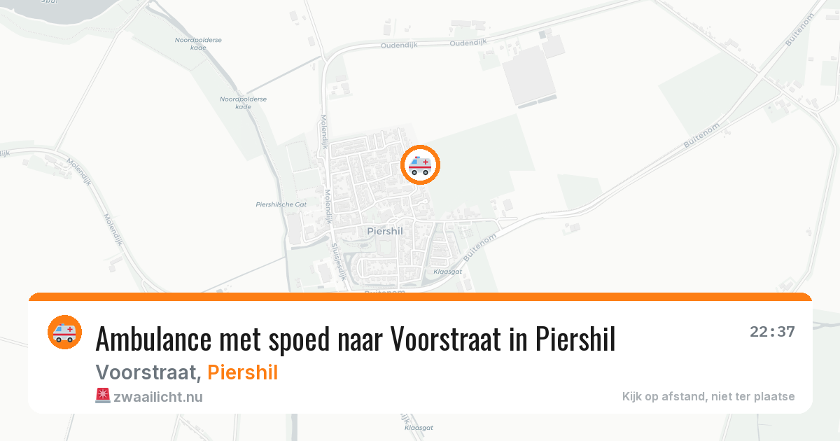 Ambulance met spoed naar Voorstraat in Piershil — 26 jul 2026