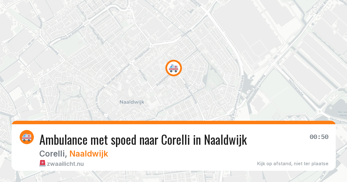 Ambulance met spoed naar Corelli in Naaldwijk — 18 jul 2026