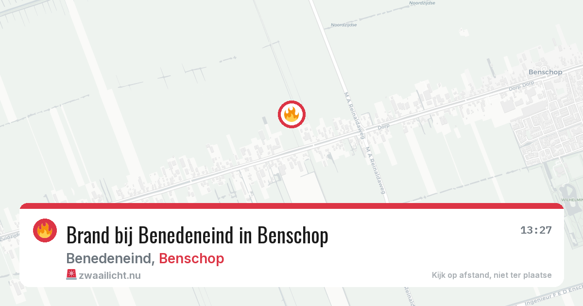 Brand bij Benedeneind in Benschop — 13 jul 2026