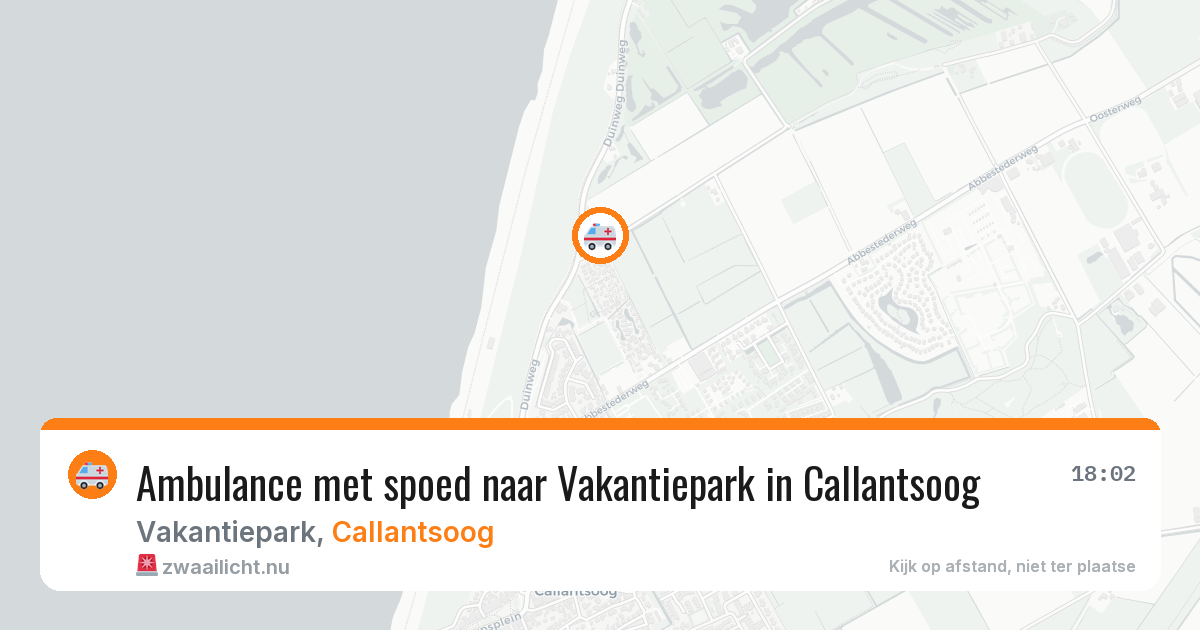 Ambulance met spoed naar Vakantiepark in Callantsoog — 14 mei 2026