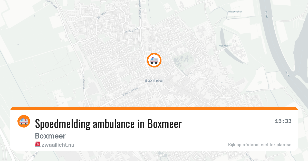 Spoedmelding ambulance in Boxmeer — 20 jul 2026