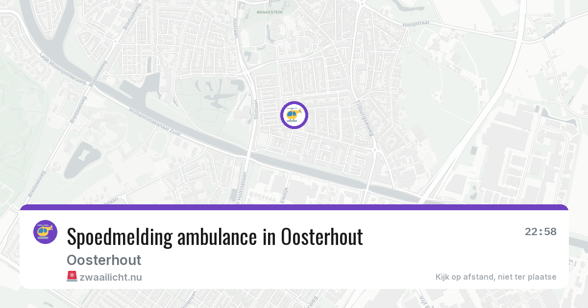 Spoedmelding ambulance in Oosterhout — 18 jul 2026