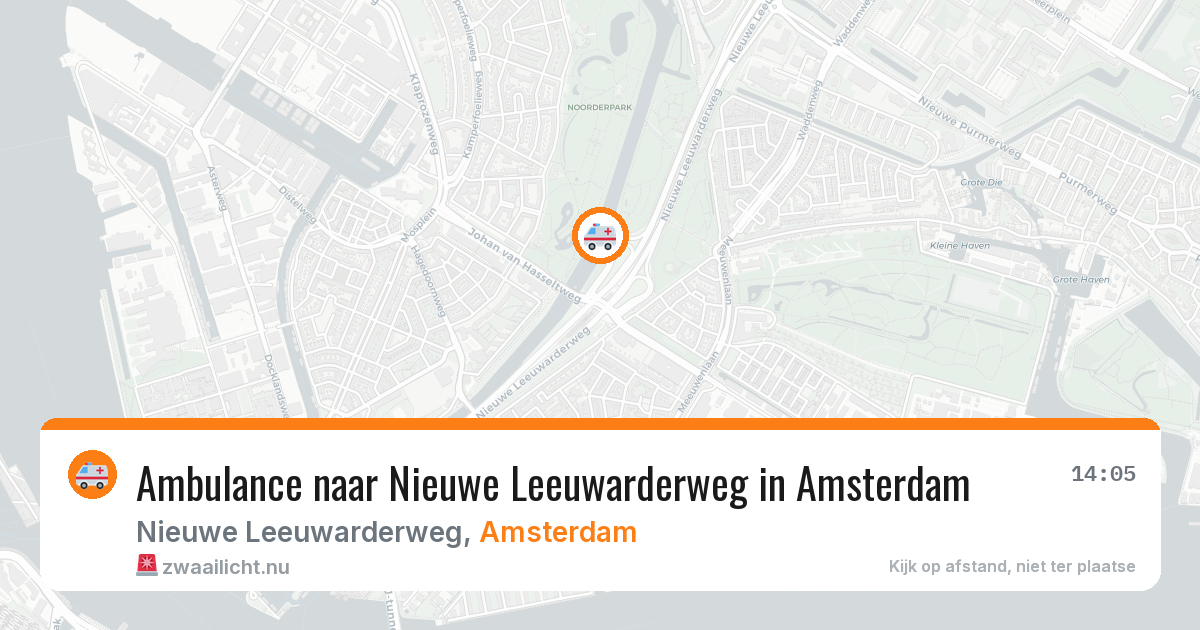 Ambulance naar Nieuwe Leeuwarderweg in Amsterdam — 28 mrt 2026