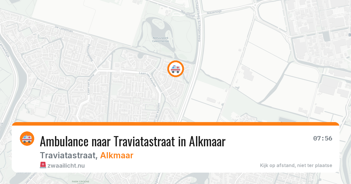 Ambulance naar Traviatastraat in Alkmaar — 19 jul 2026