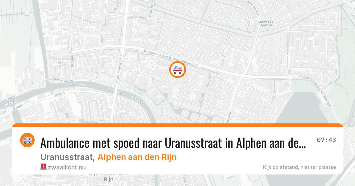 Ambulance met spoed naar Uranusstraat in Alphen aan den Rijn — 11 jul 2026