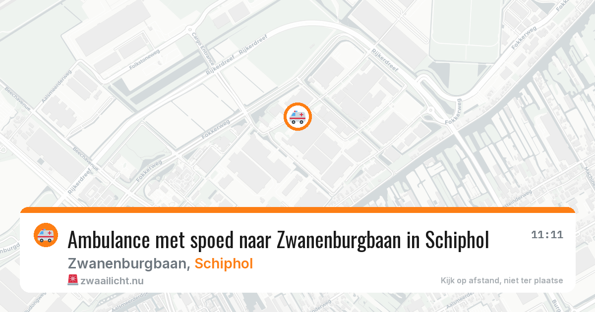 Ambulance met spoed naar Zwanenburgbaan in Schiphol — 11 jul 2026