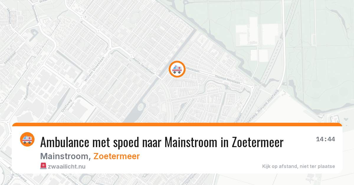 Ambulance met spoed naar Mainstroom in Zoetermeer — 5 jun 2026