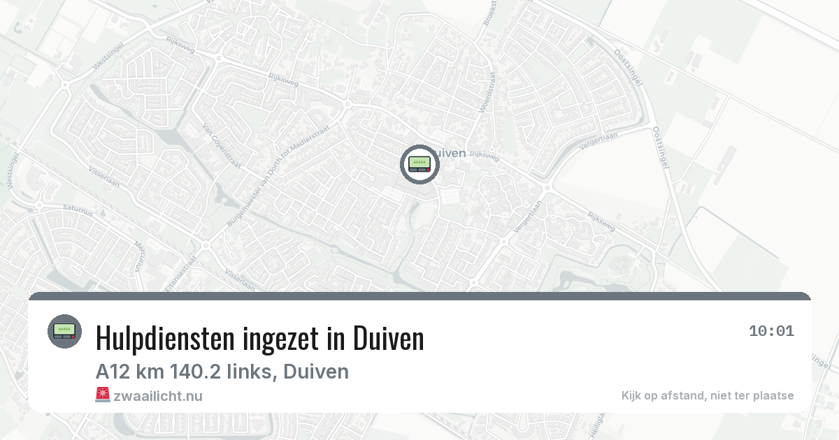 Hulpdiensten ingezet in Duiven — 27 jun 2026 | 🚨 Zwaailicht.nu