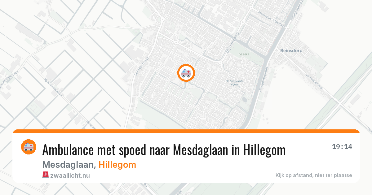 Ambulance met spoed naar Mesdaglaan in Hillegom — 13 mei 2026