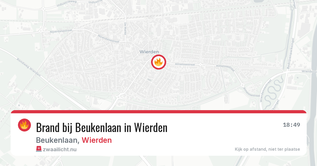 Brand bij Beukenlaan in Wierden — 19 mei 2026
