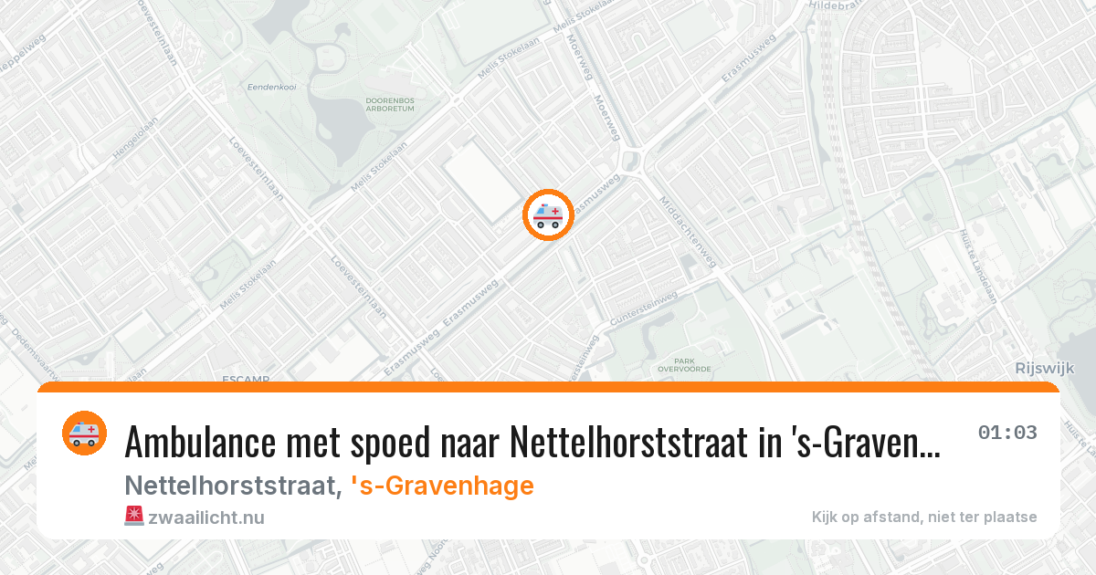 Ambulance met spoed naar Nettelhorststraat in 's-Gravenhage — 6 mei 2026