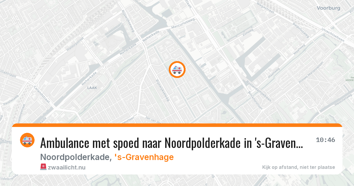 Ambulance met spoed naar Noordpolderkade in 's-Gravenhage — 15 mrt 2026